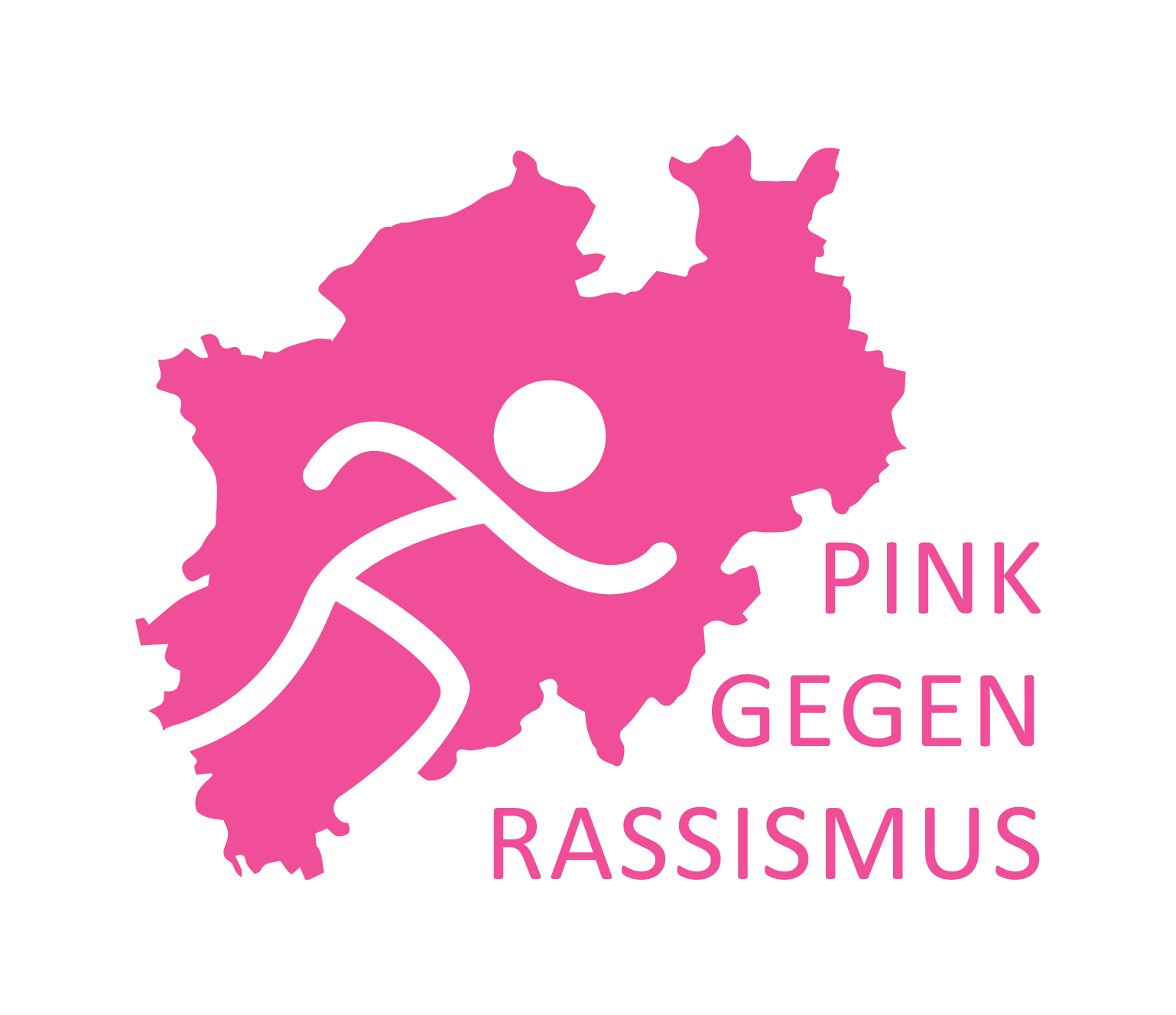 Logo Pink gegen Rassismus Schutzzone RGB