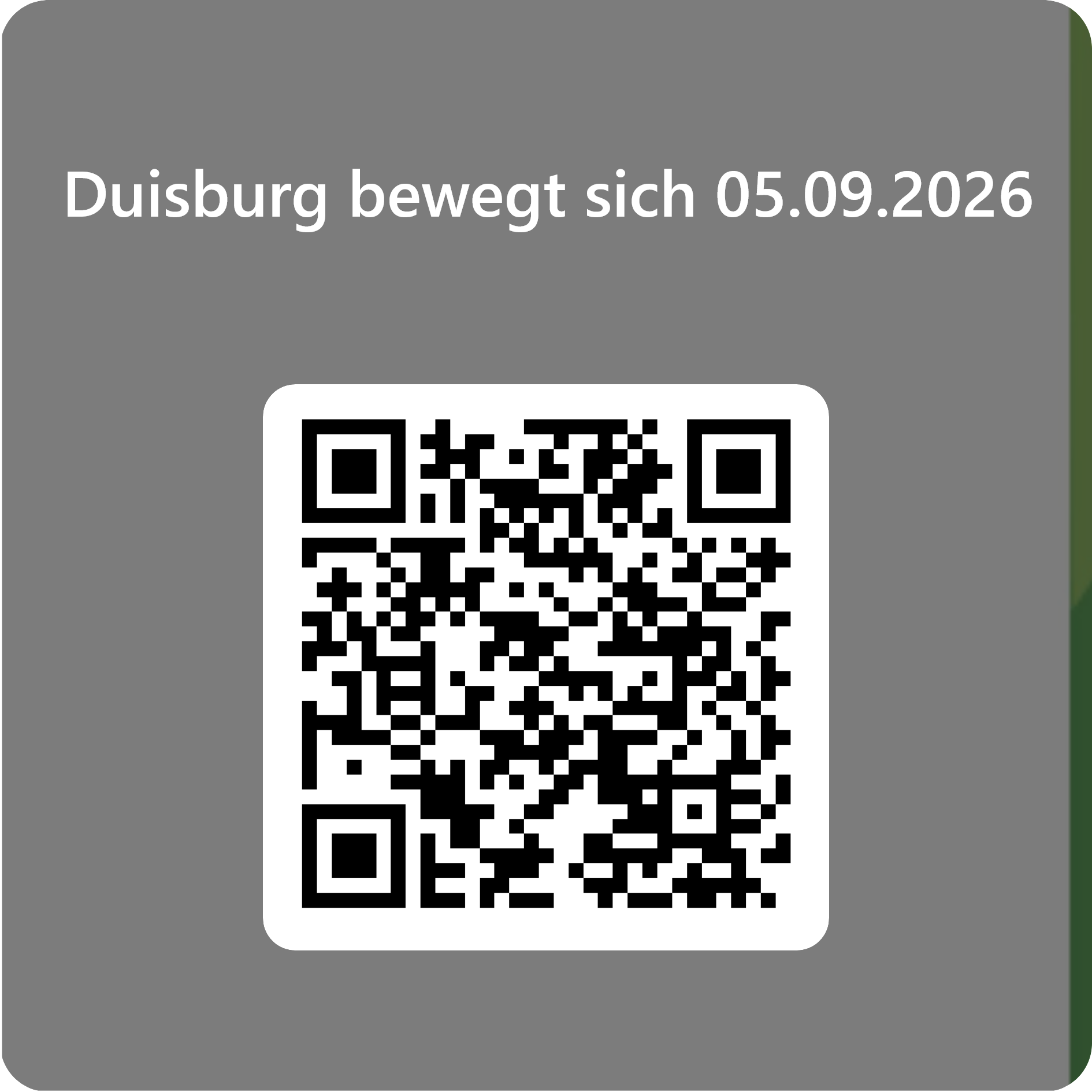 QRCode für Duisburg bewegt sich 05.09.20261